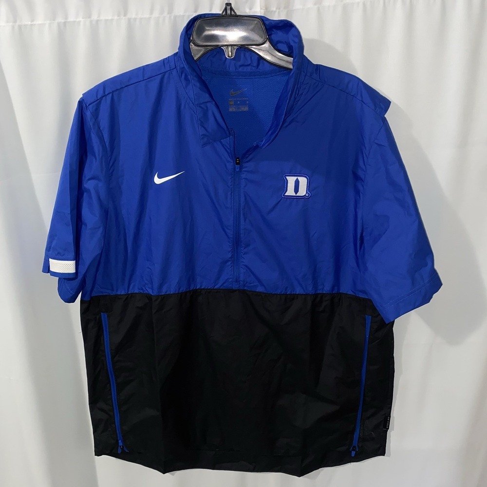 Nike Duke Blue Devils Short Sleeve Windbreaker Jacket Mens Large